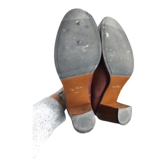 Boemos women's ankle Brown leather ankle booties Italy Elastic Size 40/ US9 - Picture 5 of 8